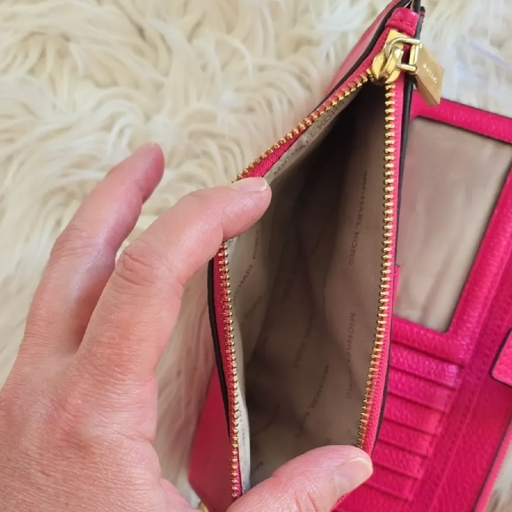 Michael Kors Fuchsia Wristlet Clutch - Picture 7 of 8